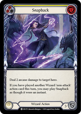 Snapback (Yellow) (Rainbow Foil) [CRU175-RF] Unlimited Rainbow Foil