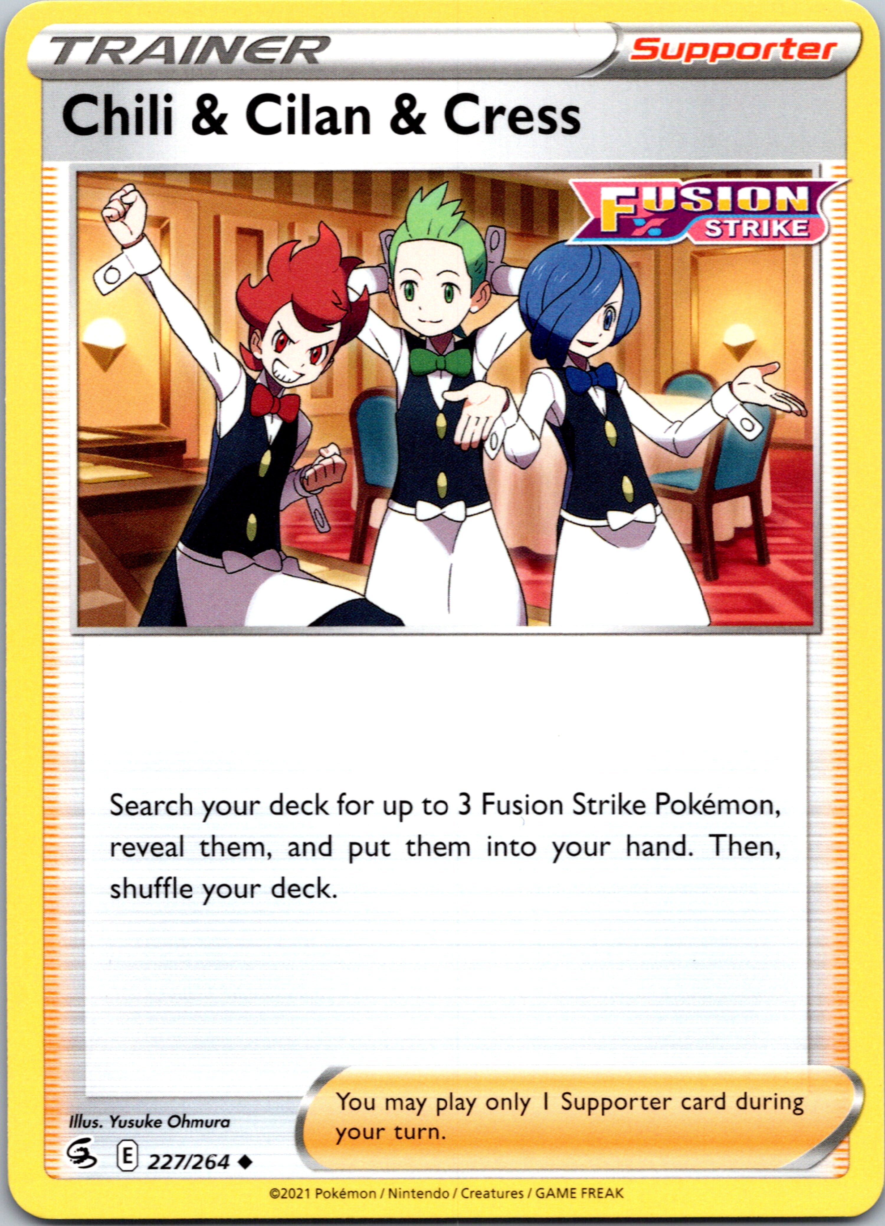 Chili & Cilan & Cress (227/264) [Sword & Shield: Fusion Strike]