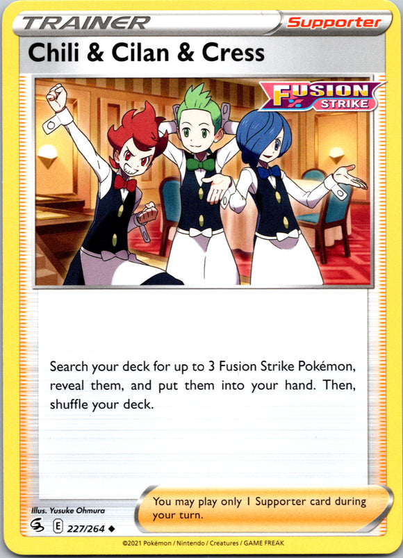 Chili & Cilan & Cress (227/264) [Sword & Shield: Fusion Strike]