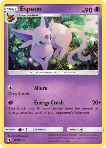 Espeon (089/214) (Cosmos Holo) (Blister Exclusive) [Sun & Moon: Lost Thunder]