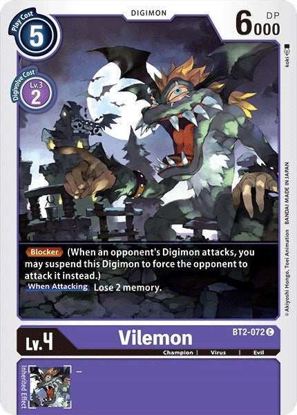 Vilemon [BT2-072] [Release Special Booster] Normal