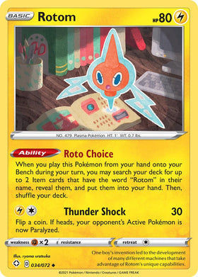 Rotom [034/072] [Shining Fates] Reverse Holofoil