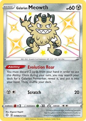 Galarian Meowth [SV086/SV122] [Shining Fates: Shiny Vault] Holofoil