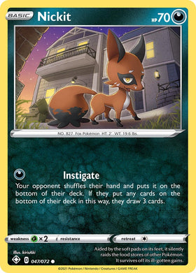 Nickit [047/072] [Shining Fates] Reverse Holofoil
