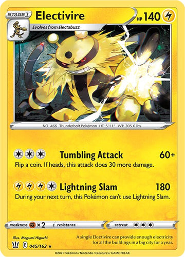 Electivire [045/163] [Battle Styles] Reverse Holofoil