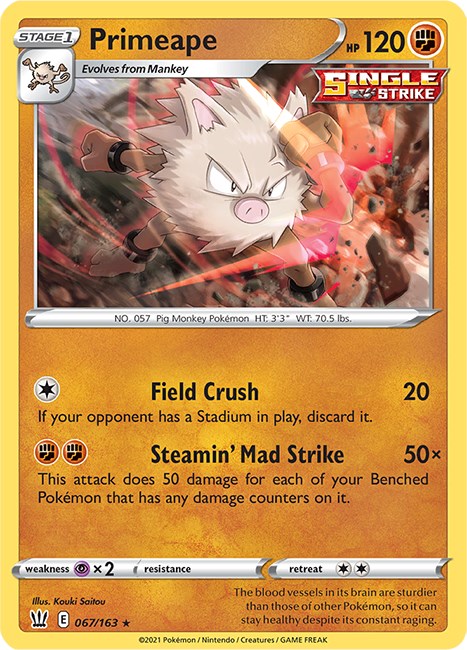 Primeape [067/163] [Battle Styles] Reverse Holofoil