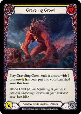 Graveling Growl (Yellow) [MON145] [Monarch] Unlimited Edition Rainbow Foil