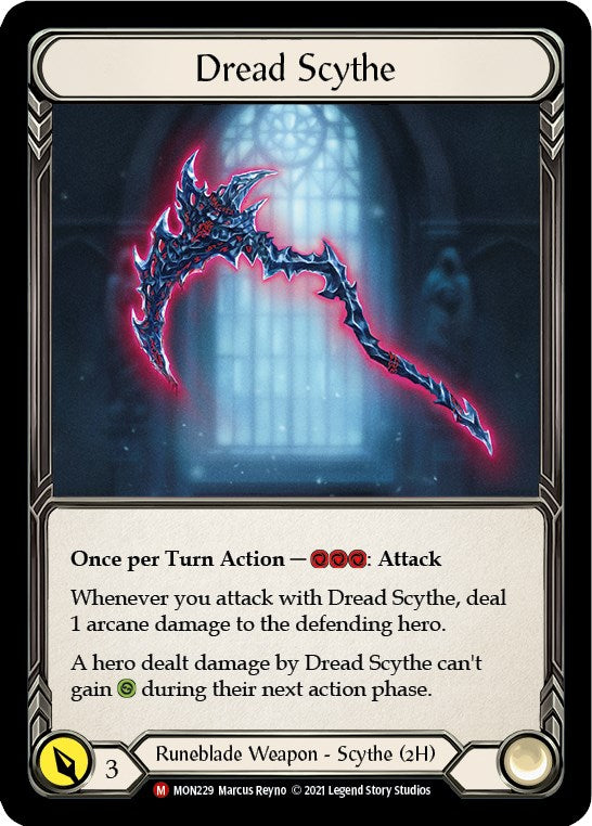 Dread Scythe [MON229] [Monarch] 1st Edition Cold Foil