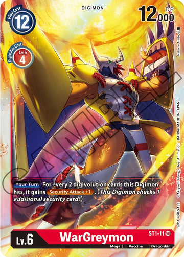 WarGreymon - ST1-11 (Event Pack 1) [ST1-11 SR] [Starter Deck 01: Gaia Red] Foil
