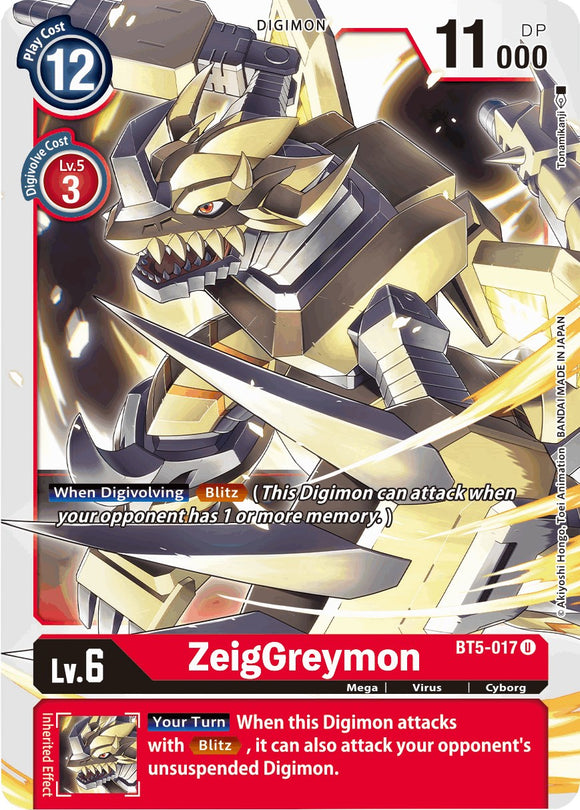 ZeigGreymon [BT5-017] [Battle of Omni] Normal