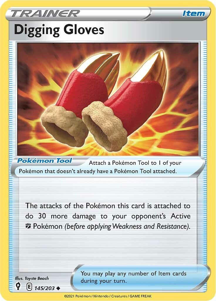 Digging Gloves [145/203] [Evolving Skies] Reverse Holofoil