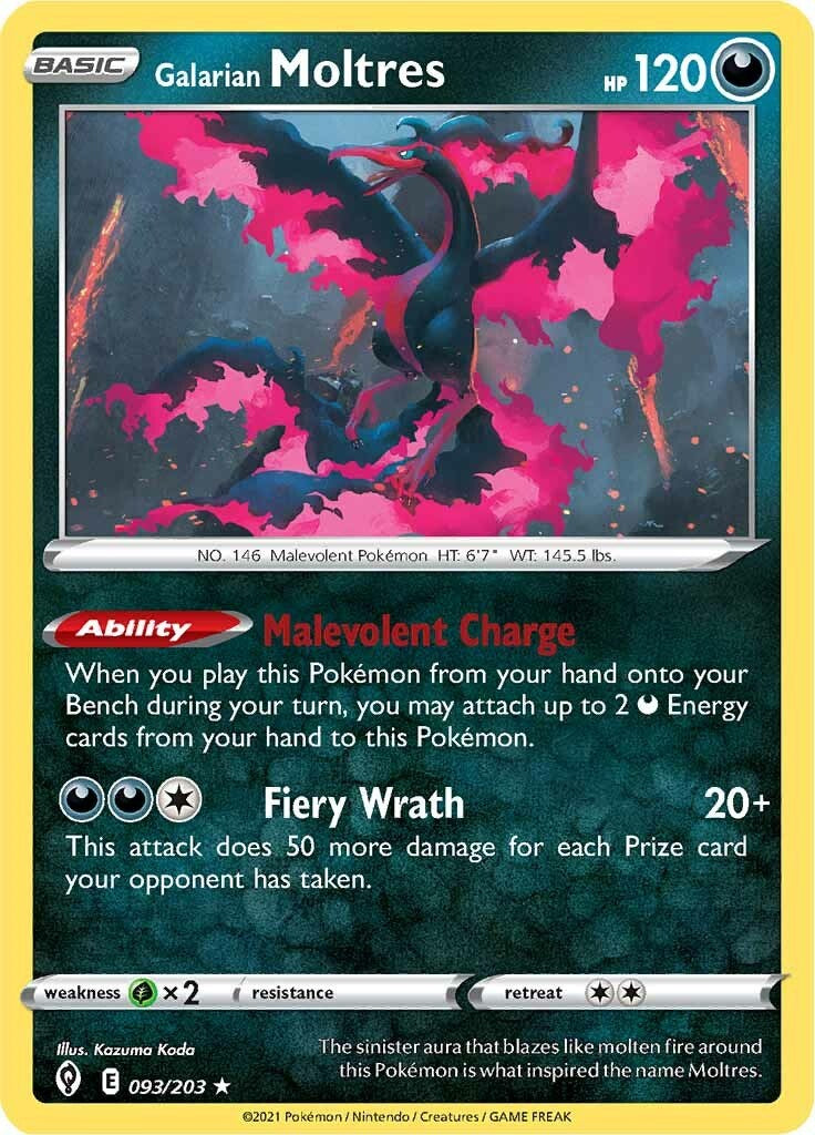 Galarian Moltres [093/203] [Evolving Skies] Reverse Holofoil