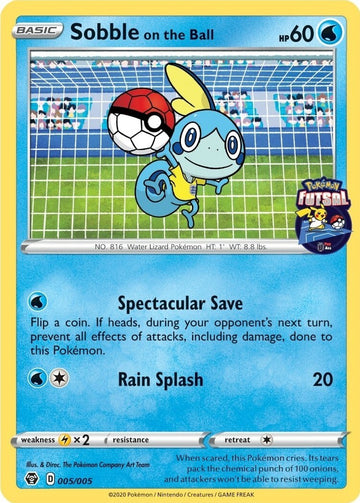 Sobble on the Ball - 005/005 (Pokemon Futsal) [005/005] [Miscellaneous Cards & Products]