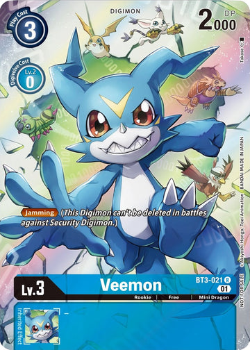 Veemon (1-Year Anniversary Box Topper) [BT3-021 R] [Release Special Booster 1.0] Foil