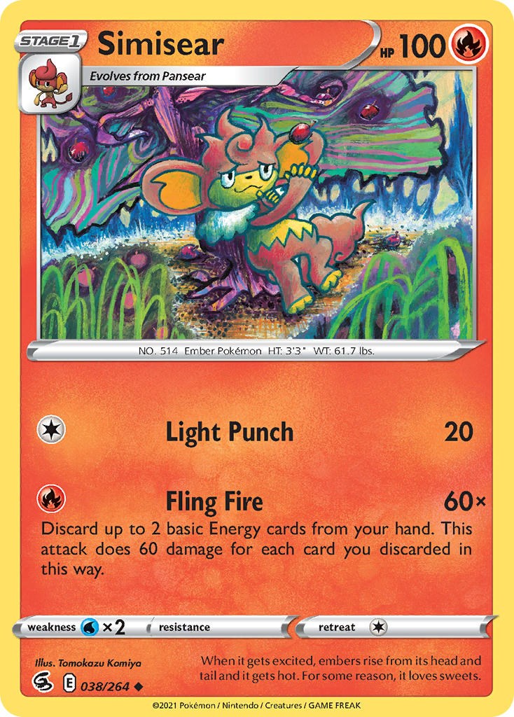 Simisear [038/264] [Fusion Strike] Reverse Holofoil