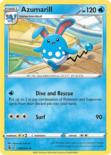 Azumarill [059/264] [Fusion Strike] Reverse Holofoil