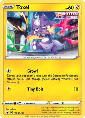Toxel (106) [106/264] [Fusion Strike] Reverse Holofoil
