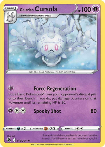 Galarian Cursola [118/264] [Fusion Strike] Reverse Holofoil