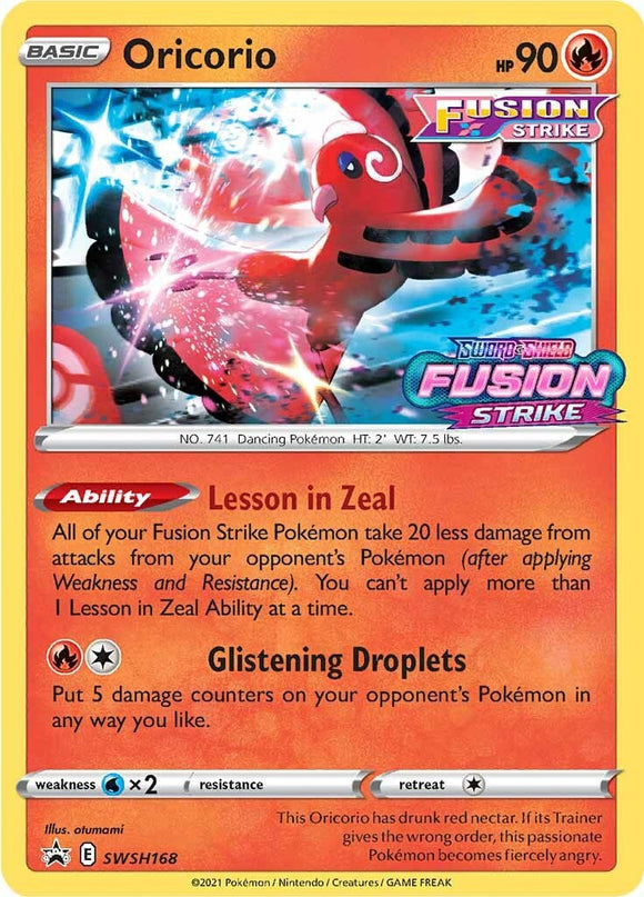 Oricorio (Stamped) [SWSH168] [Sword & Shield Promo Cards] Holofoil