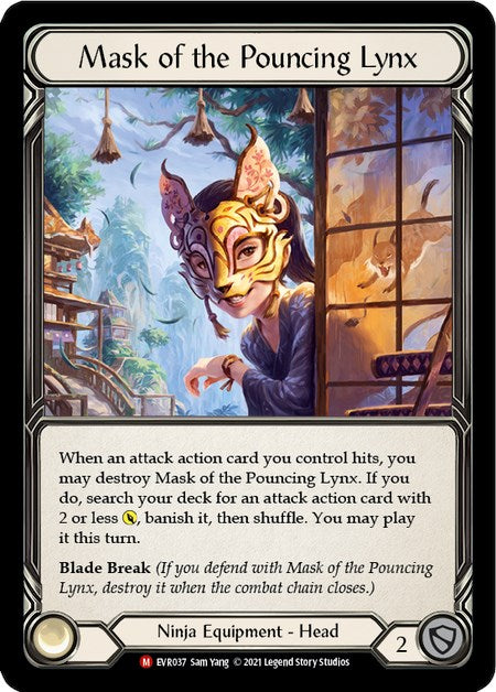 Mask of the Pouncing Lynx [EVR037] [Everfest] 1st Edition Cold Foil