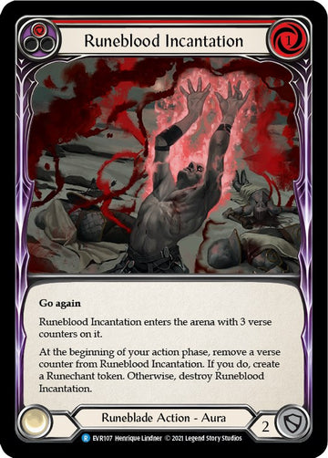 Runeblood Incantation (Red) [EVR107] [Everfest] 1st Edition Rainbow Foil