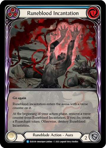 Runeblood Incantation (Blue) (Extended Art) [EVR109] [Everfest] 1st Edition Rainbow Foil