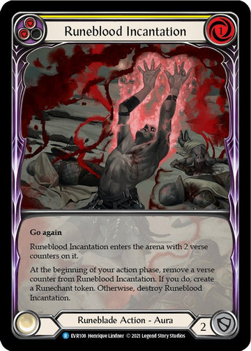 Runeblood Incantation (Yellow) (Extended Art) [EVR108] [Everfest] 1st Edition Rainbow Foil