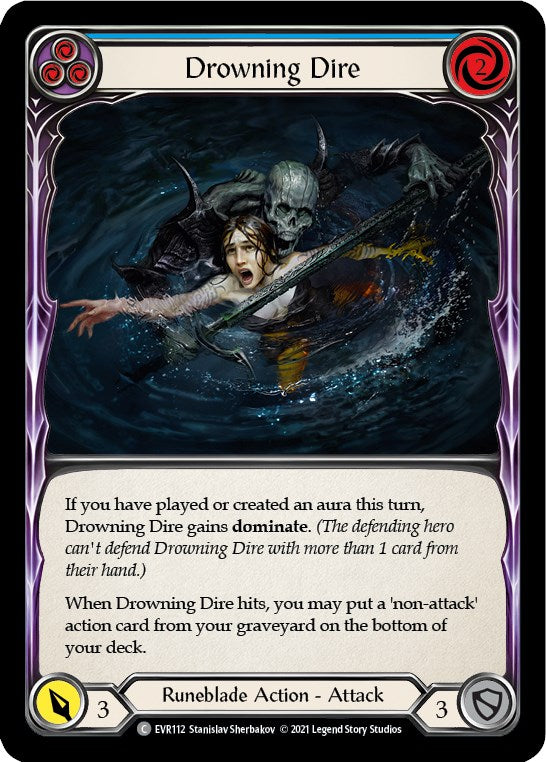 Drowning Dire (Blue) [Everfest] [EVR112] 1st Edition Normal