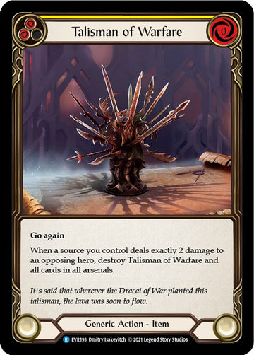Talisman of Warfare [EVR193] [Everfest] 1st Edition Cold Foil