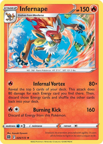 Infernape [026/172] [Brilliant Stars] Reverse Holofoil
