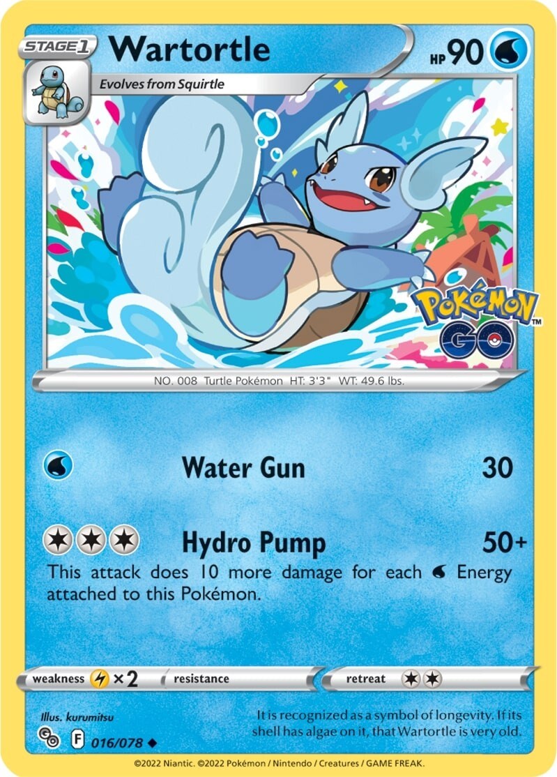 Wartortle [016/078] [Pokemon GO] Reverse Holofoil