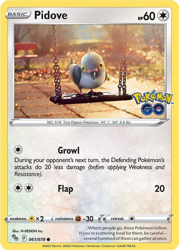 Pidove [061/078] [Pokemon GO] Reverse Holofoil