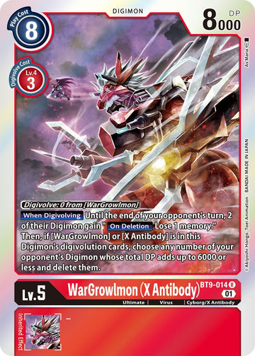 WarGrowlmon (X Antibody) [BT9-014] [X Record] Foil