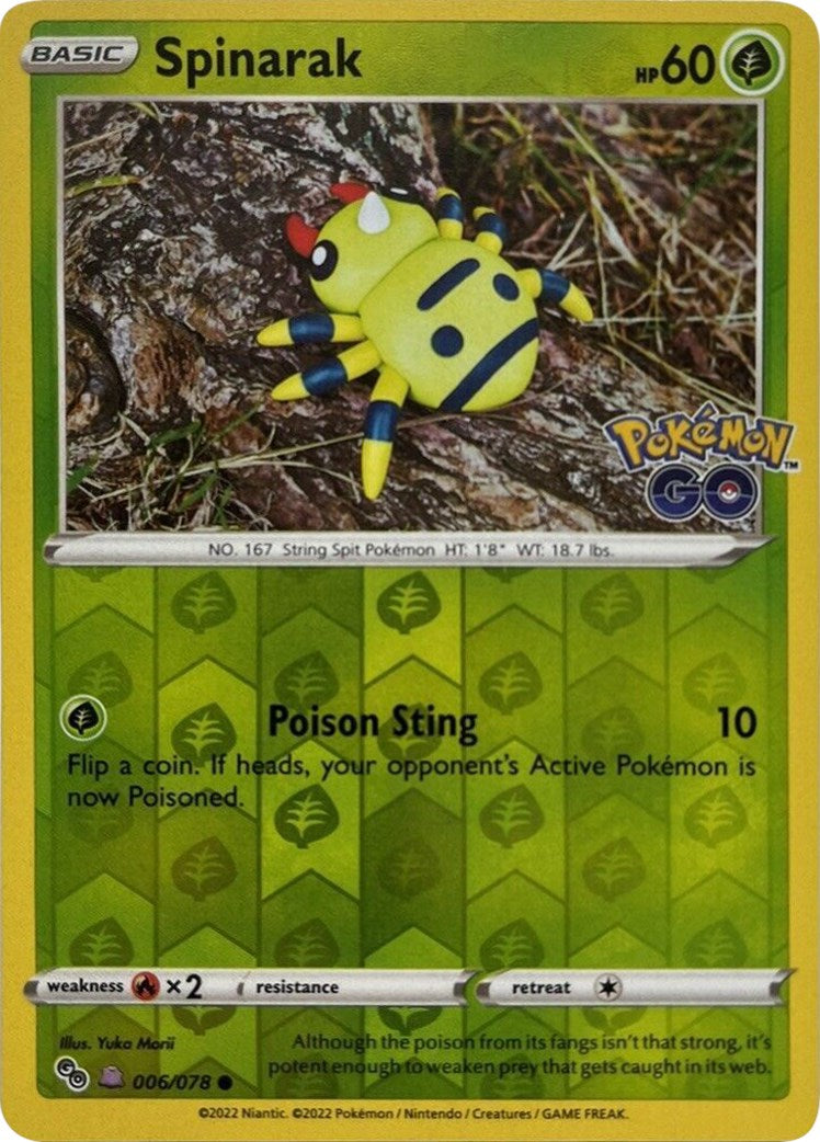 Spinarak (Peelable Ditto) [006/078] [Pokemon GO] Reverse Holofoil
