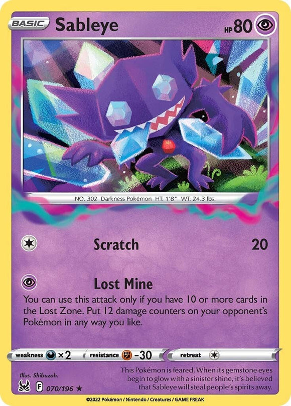 Sableye [070/196] [Lost Origin] Reverse Holofoil