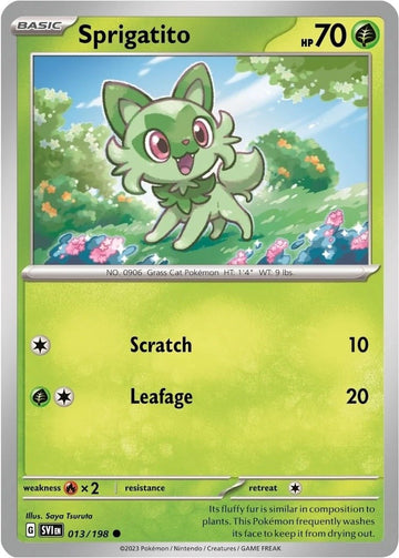 Sprigatito - 013/198 (Mirage Holo) [013/198] [Miscellaneous Cards & Products] Holofoil