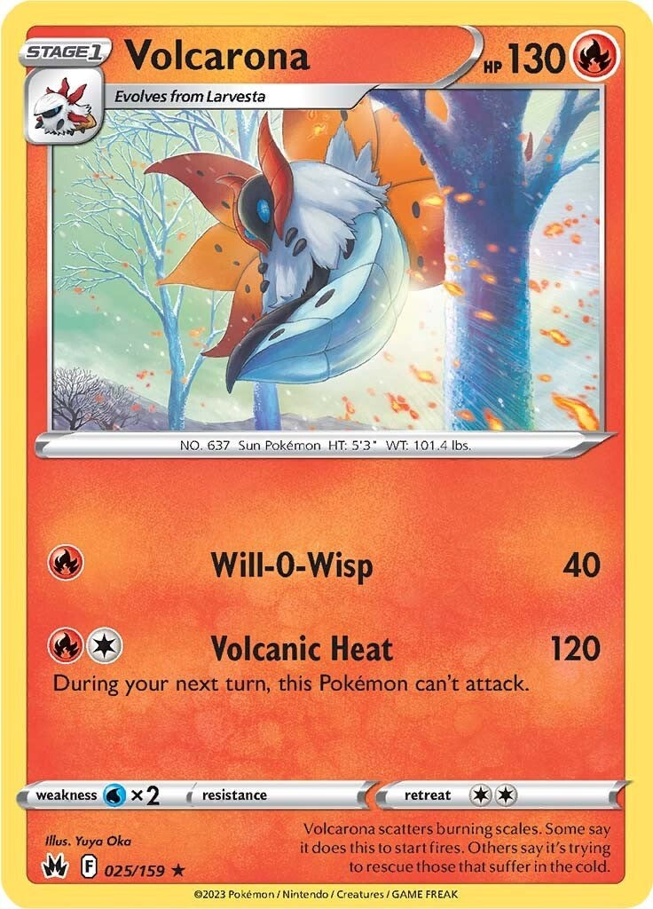 Volcarona [025/159] [Crown Zenith] Reverse Holofoil