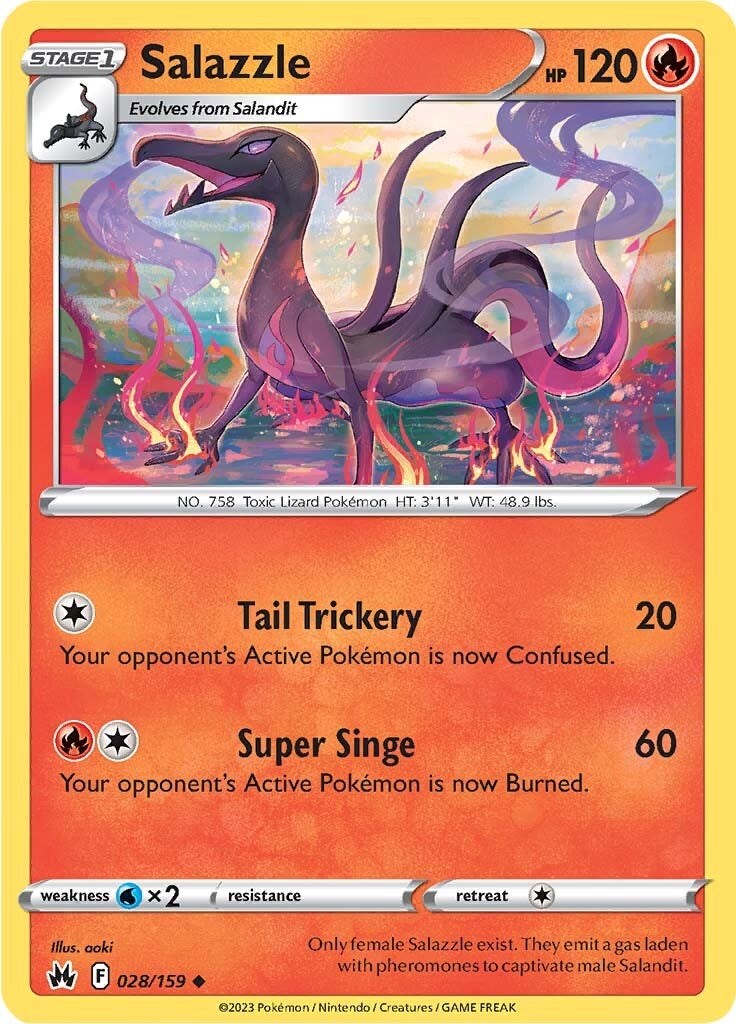 Salazzle [028/159] [Crown Zenith] Reverse Holofoil
