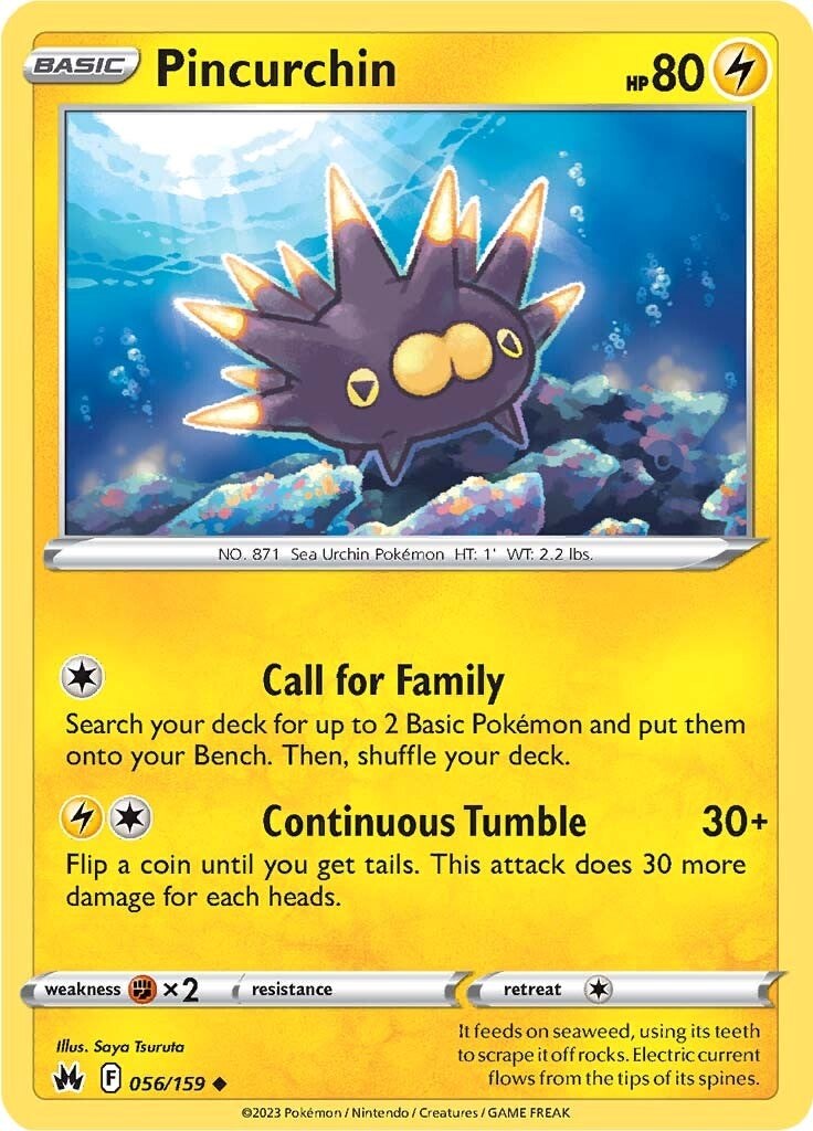 Pincurchin [056/159] [Crown Zenith] Reverse Holofoil