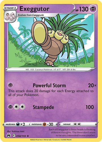 Exeggutor [058/159] [Crown Zenith] Reverse Holofoil