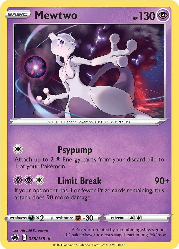 Mewtwo [059/159] [Crown Zenith] Reverse Holofoil