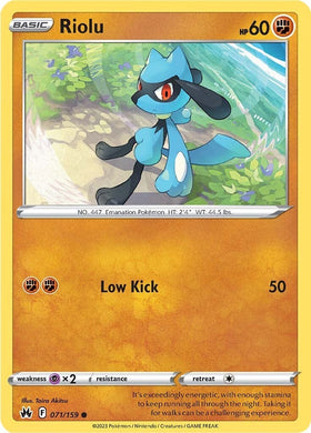 Riolu [071/159] [Crown Zenith] Reverse Holofoil