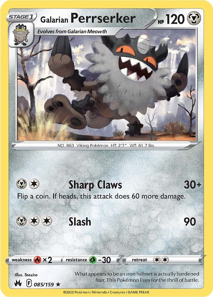 Galarian Perrserker [085/159] [Crown Zenith] Reverse Holofoil