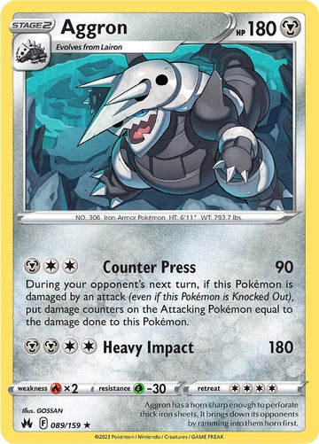 Aggron [089/159] [Crown Zenith] Reverse Holofoil