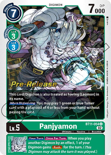Panjyamon [BT11-054 U] [Dimensional Phase Pre-Release Cards] Foil