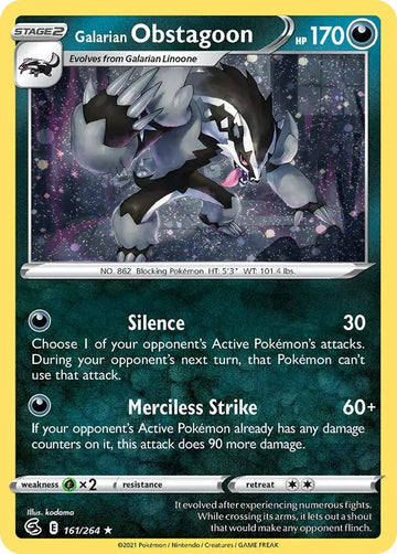 Galarian Obstagoon (161/264) (Cosmos Holo) [Sword & Shield: Fusion Strike]
