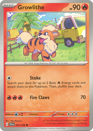 Growlithe - 031/198 [031/198] [Scarlet & Violet Base Set] Reverse Holofoil