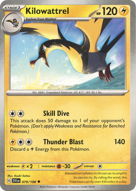 Kilowattrel [079/198] [Scarlet & Violet Base Set] Reverse Holofoil