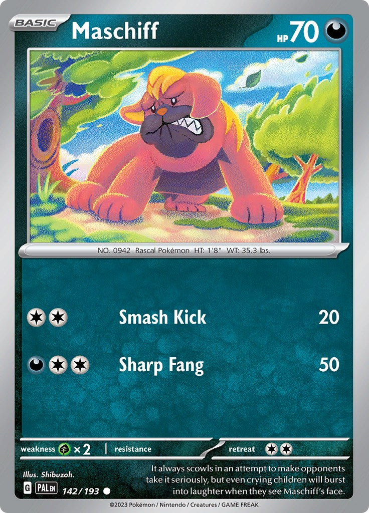 Maschiff - 142/193 [142/193] [Paldea Evolved] Reverse Holofoil