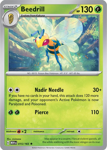 Beedrill (015/165) [Scarlet & Violet:  151] Reverse Holofoil